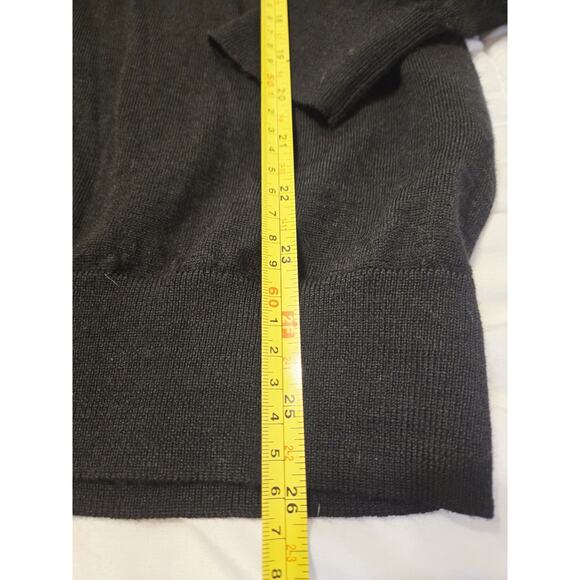 Uniqlo 100% Cashmere Black Crew Neck Men's Sweater Sz L Sweater Preppy Work - Picture 5 of 7